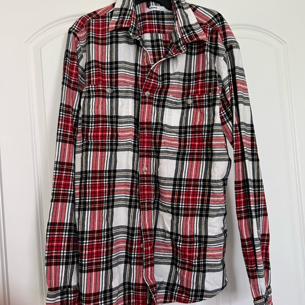 Sonoma Red and Black Plaid Casual Shirt